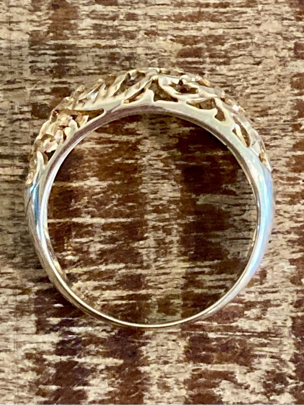 Vintage 10k Yellow Gold JCM Openwork Filigree Band Ring Women's Jewelry Size 7 - Picture 9 of 16